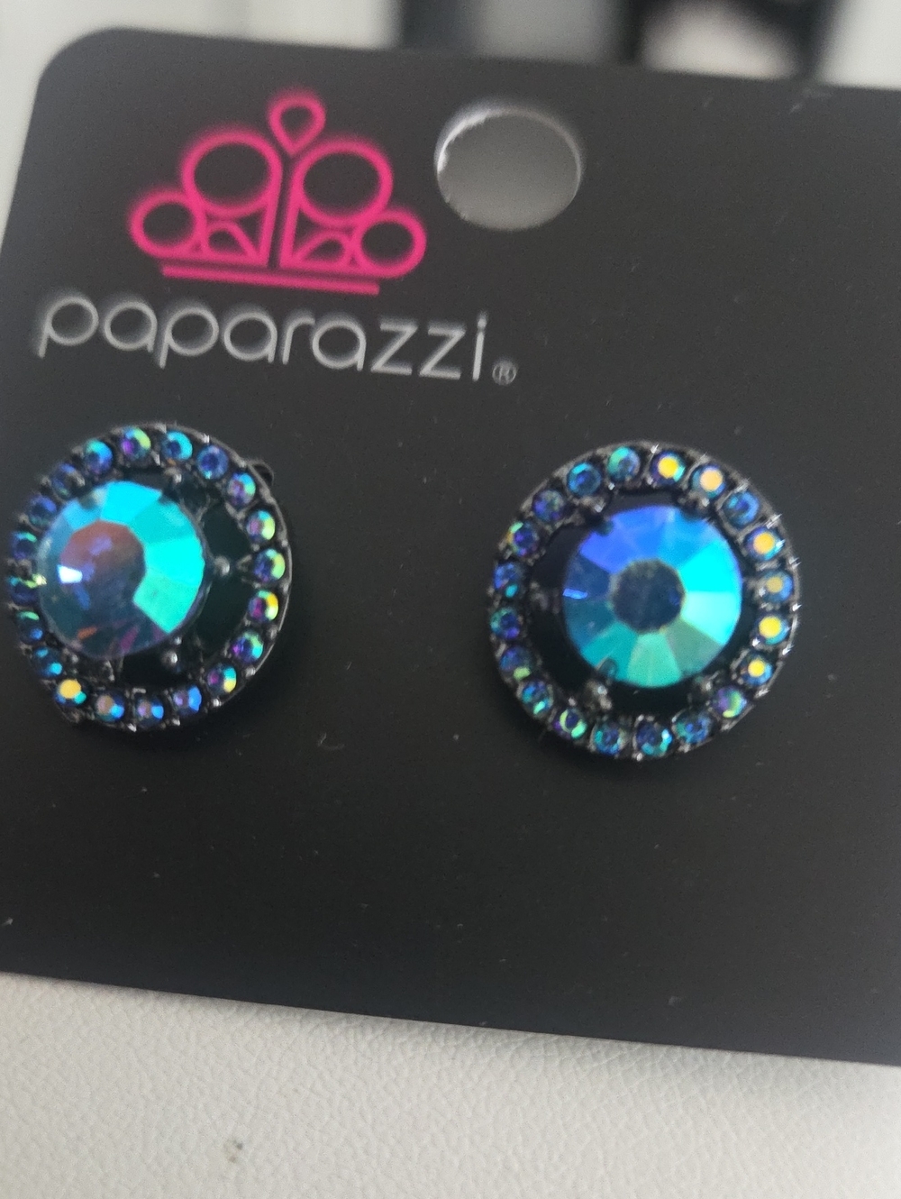 Paparazzi Dynamic Dominance Blue Post Earrings NWT